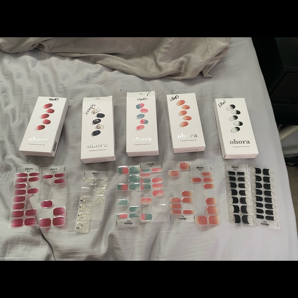 Ohora nail stickers / precured gel strips/ nail polish castoffs